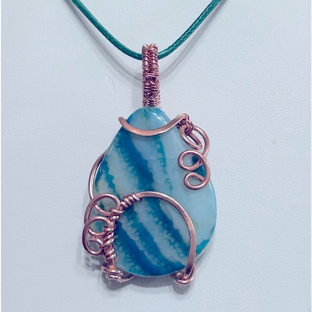 Handmade wire wrapped pendant